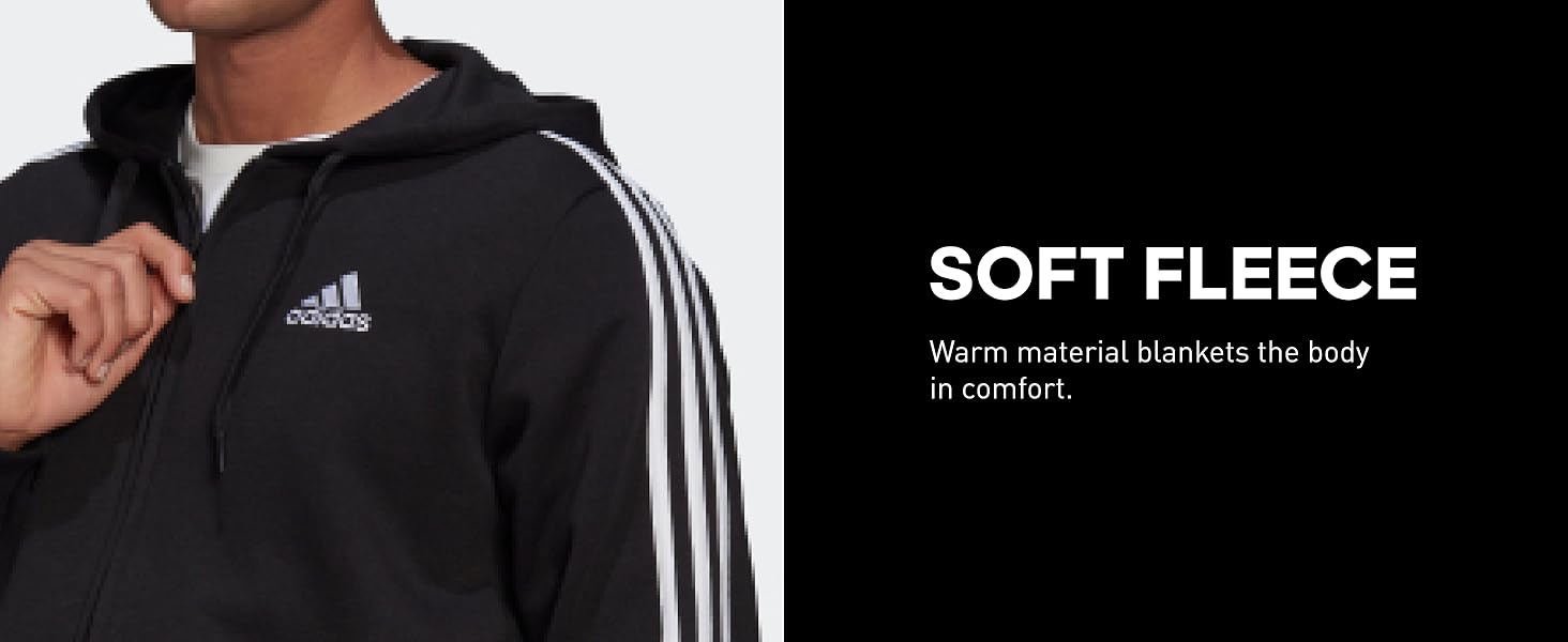 Soft fleece warm material blankets the body in comfort