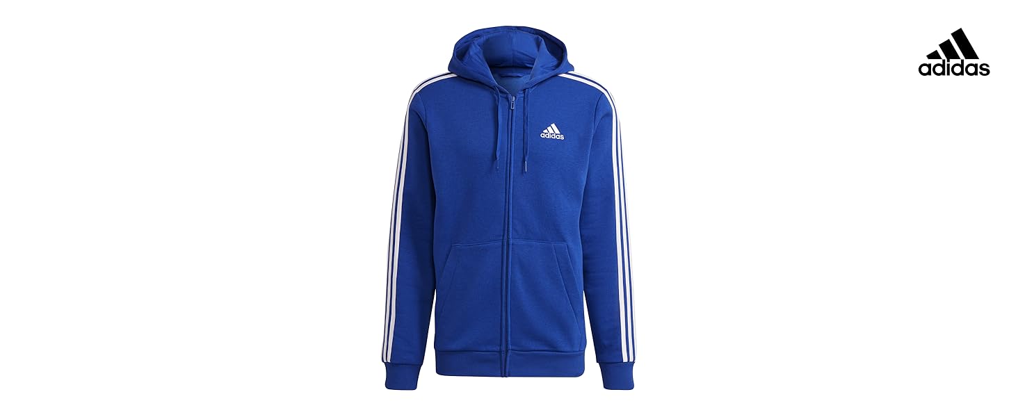 Fleece 3-Stripes Full Zip Hoodie