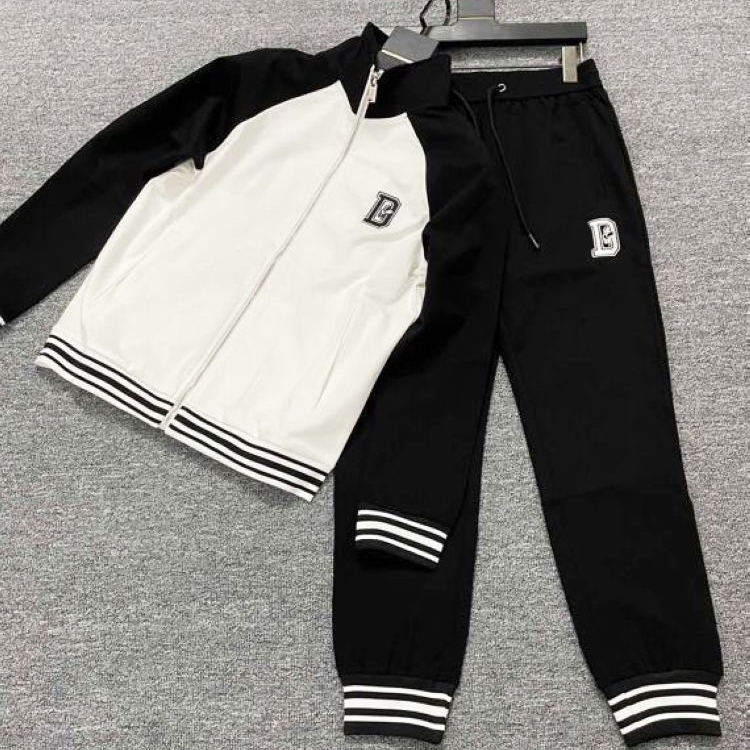 Hot Sale Men's Designer D Embroidery Sportswear Set Cotton Running Jogging Tracksuits